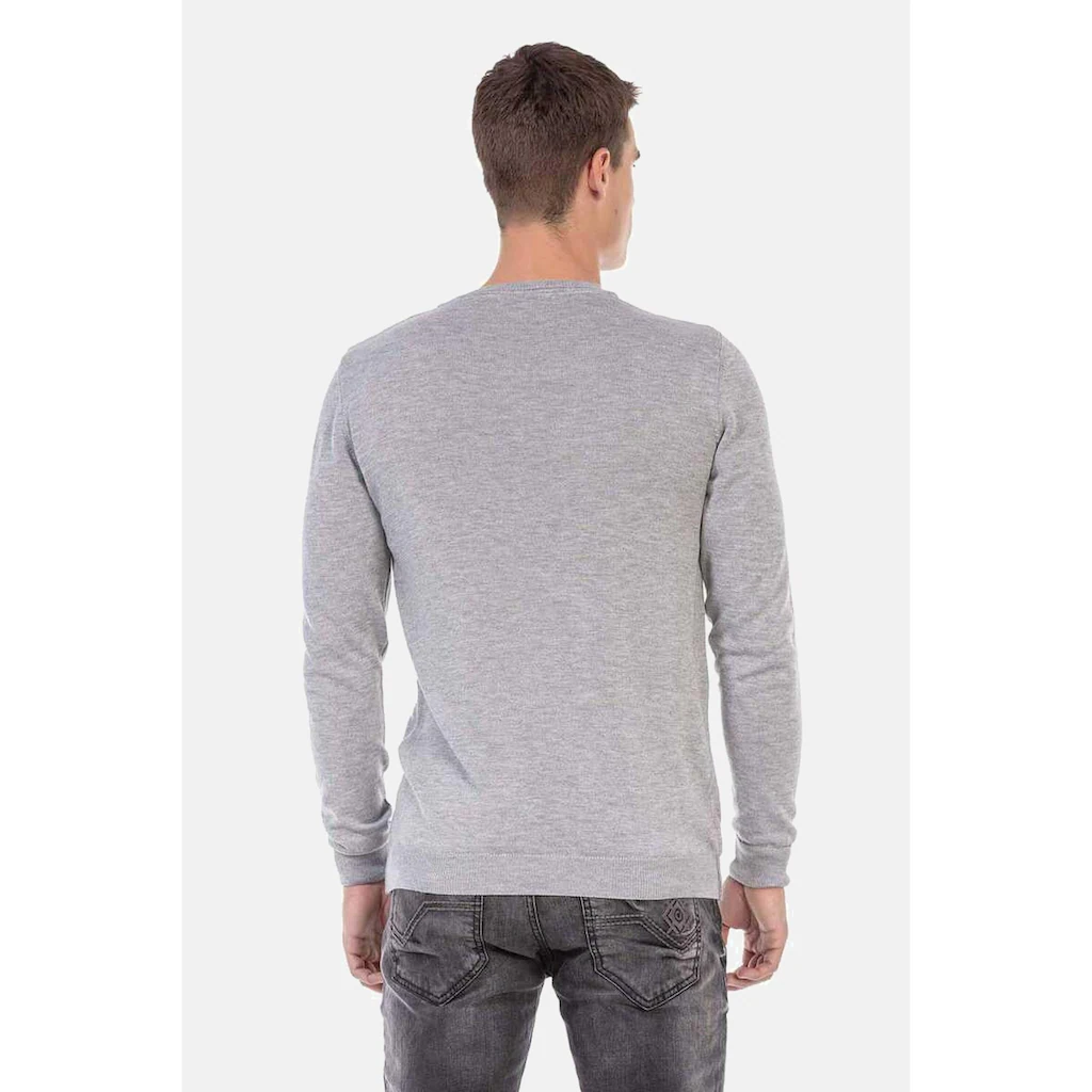 Cipo & Baxx V-Ausschnitt-Pullover »Pullover« Mit V-Ausschnitt CP242 ▷ Kaufen