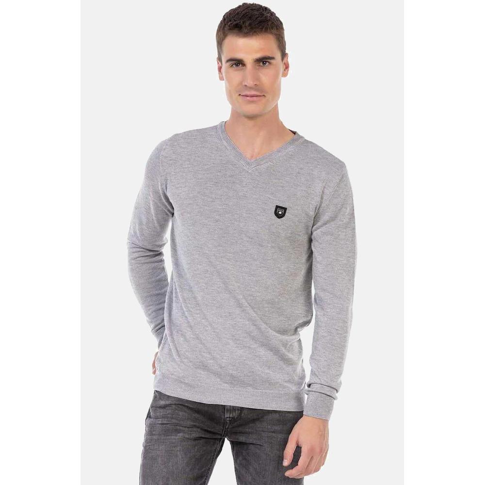 Cipo & Baxx V-Ausschnitt-Pullover »Pullover« Mit V-Ausschnitt CP242 ▷ Kaufen