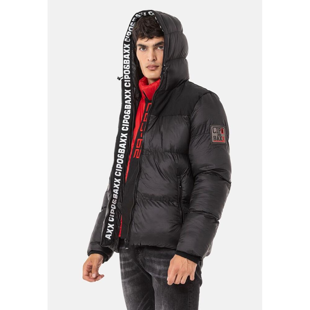 Cipo & Baxx Winterjacke »Jacke« Mit Kapuze Im Kontrast-Look