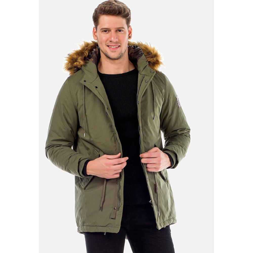 Cipo & Baxx Winterjacke »Jacke« mit Kapuze mit Kordelzug zur Taillierung CM150 ▷ bestellen