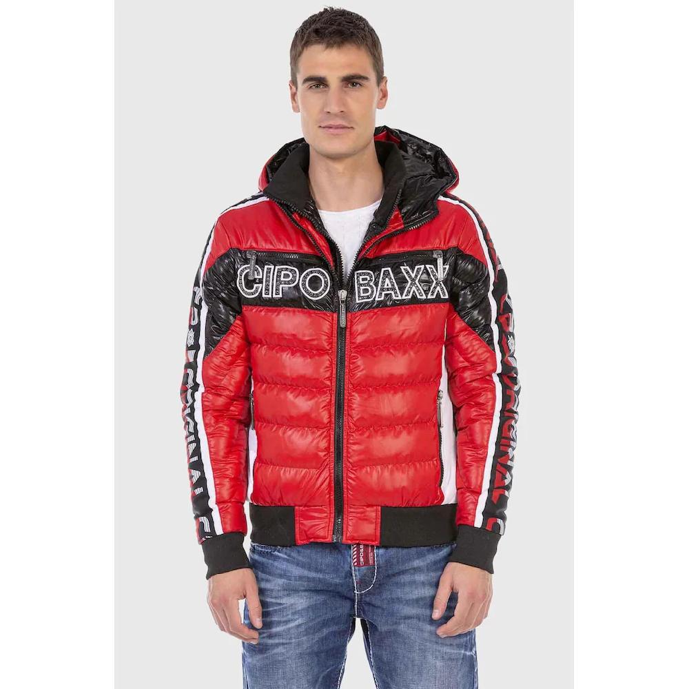 Cipo & Baxx Winterjacke »Jacke« mit Kapuze mit modischer Steppung