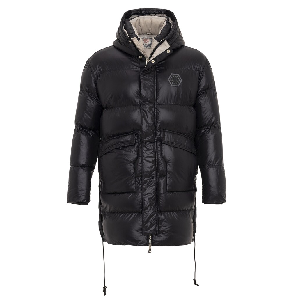 Cipo & Baxx Winterjacke »Jacke« Mit Kapuze Mit Seitlichen Schlitzen