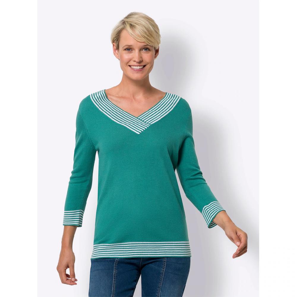 Classic Basics 3/4 Arm-Pullover »V-Pullover«