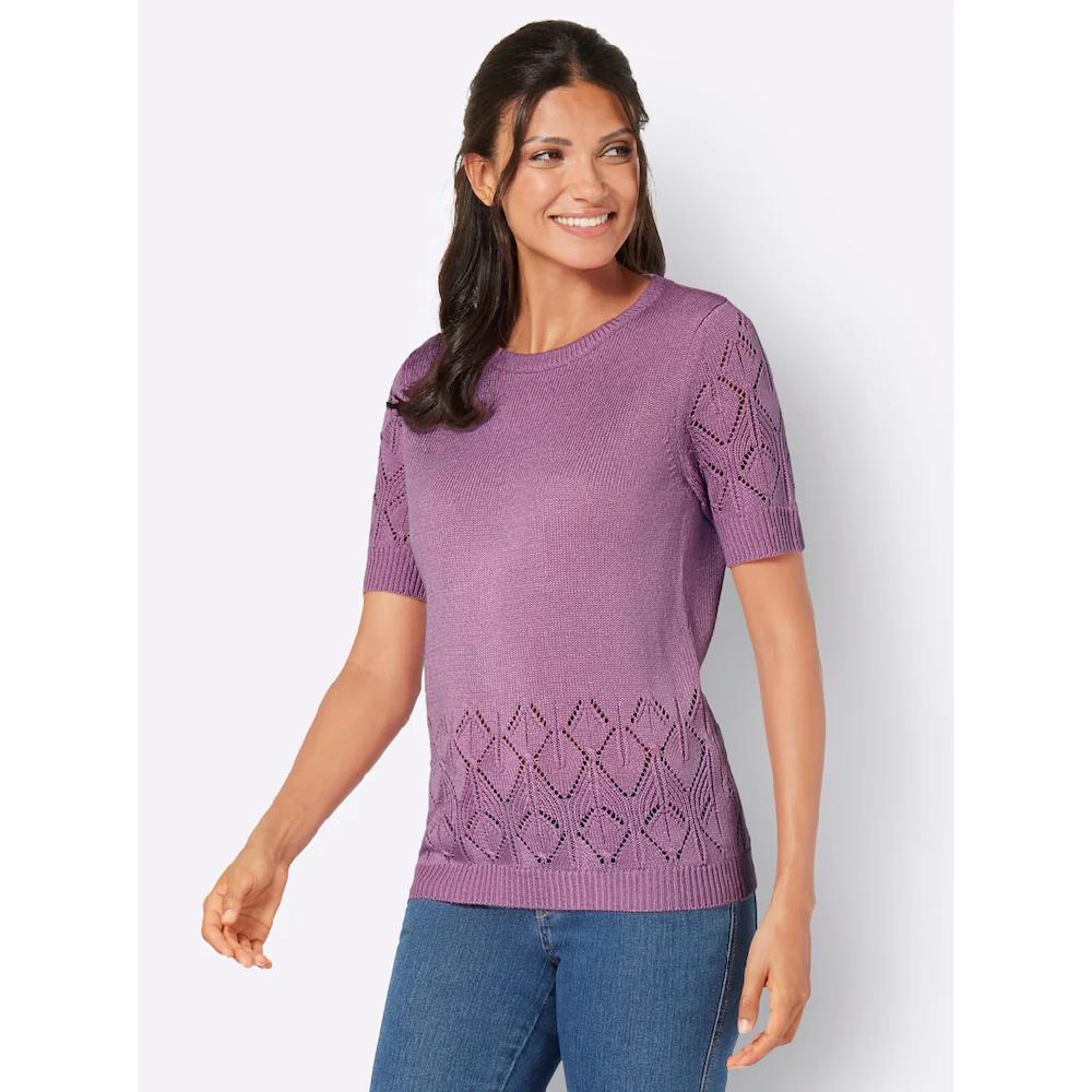 Classic Basics Ajourpullover »Kurzarm-Pullover«