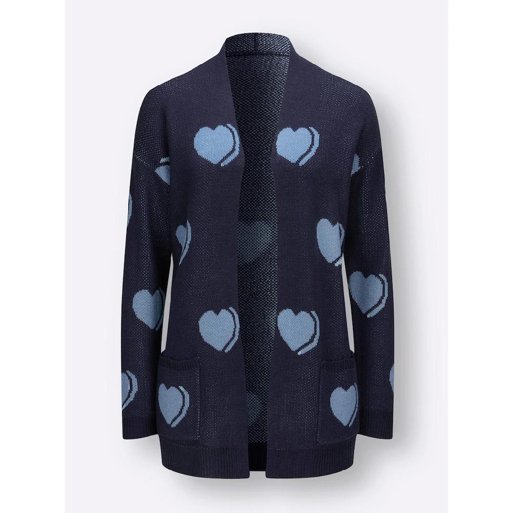 Classic Basics Jacquardstrickjacke