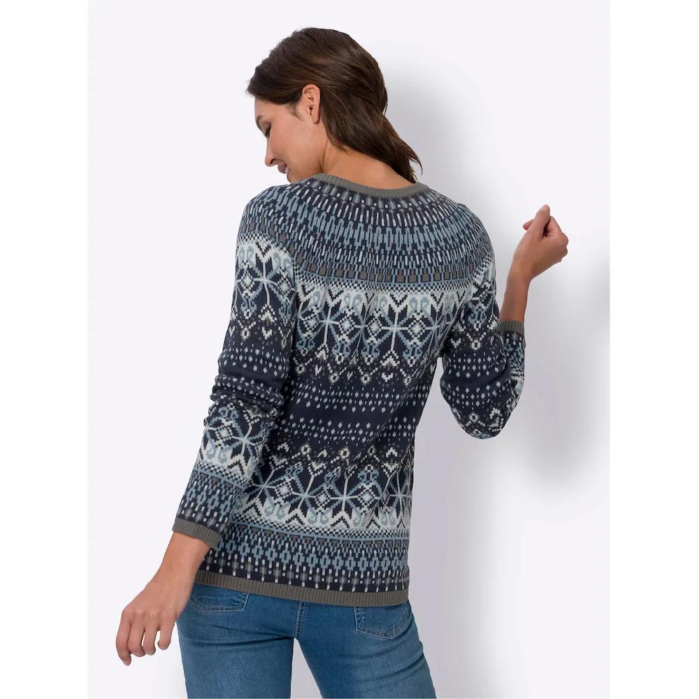 Classic Basics Jacquardstrickjacke