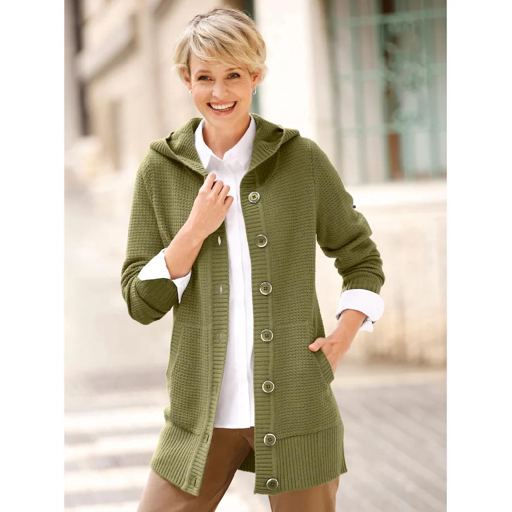 Classic Basics Kapuzenstrickjacke