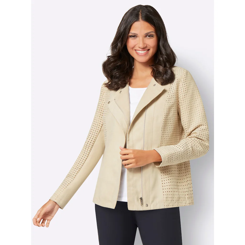 Classic Basics Lederimitatjacke Ohne Kapuze