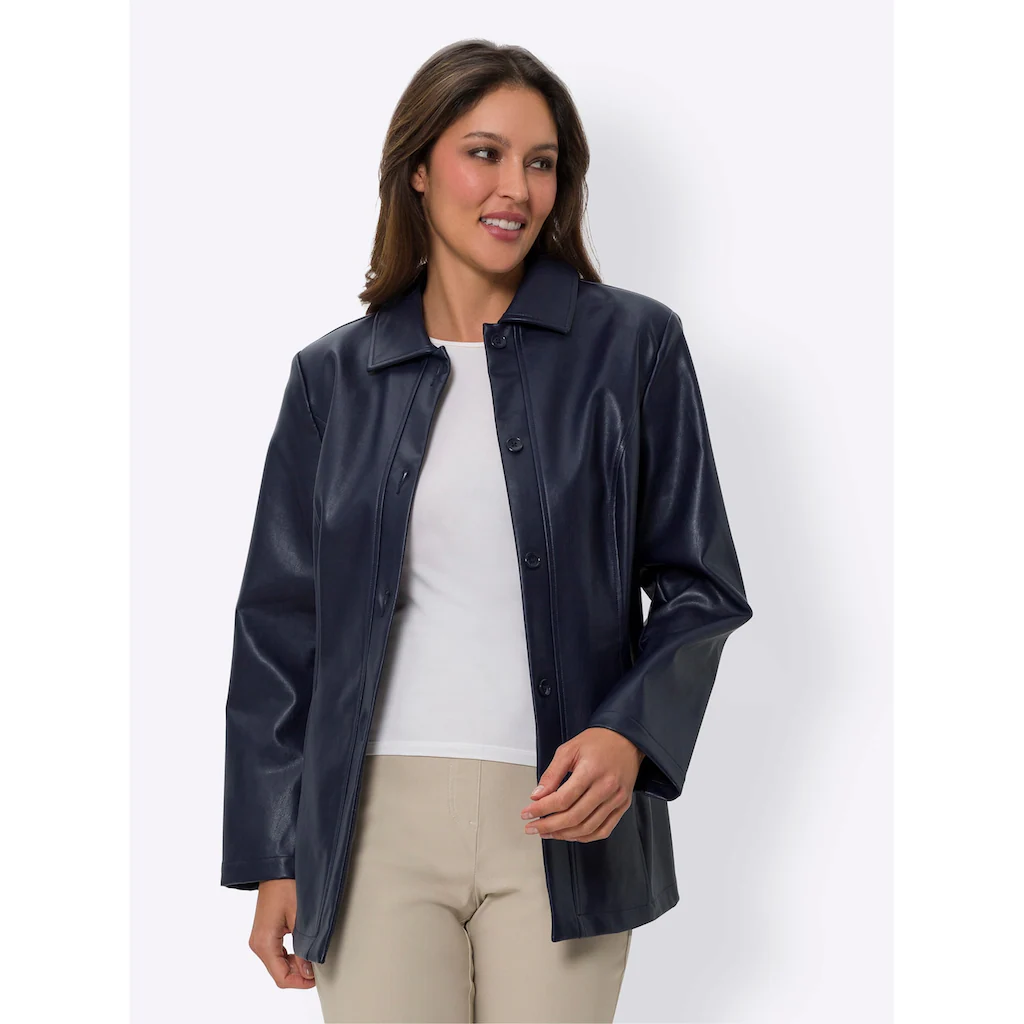 Classic Basics Lederimitatjacke Ohne Kapuze
