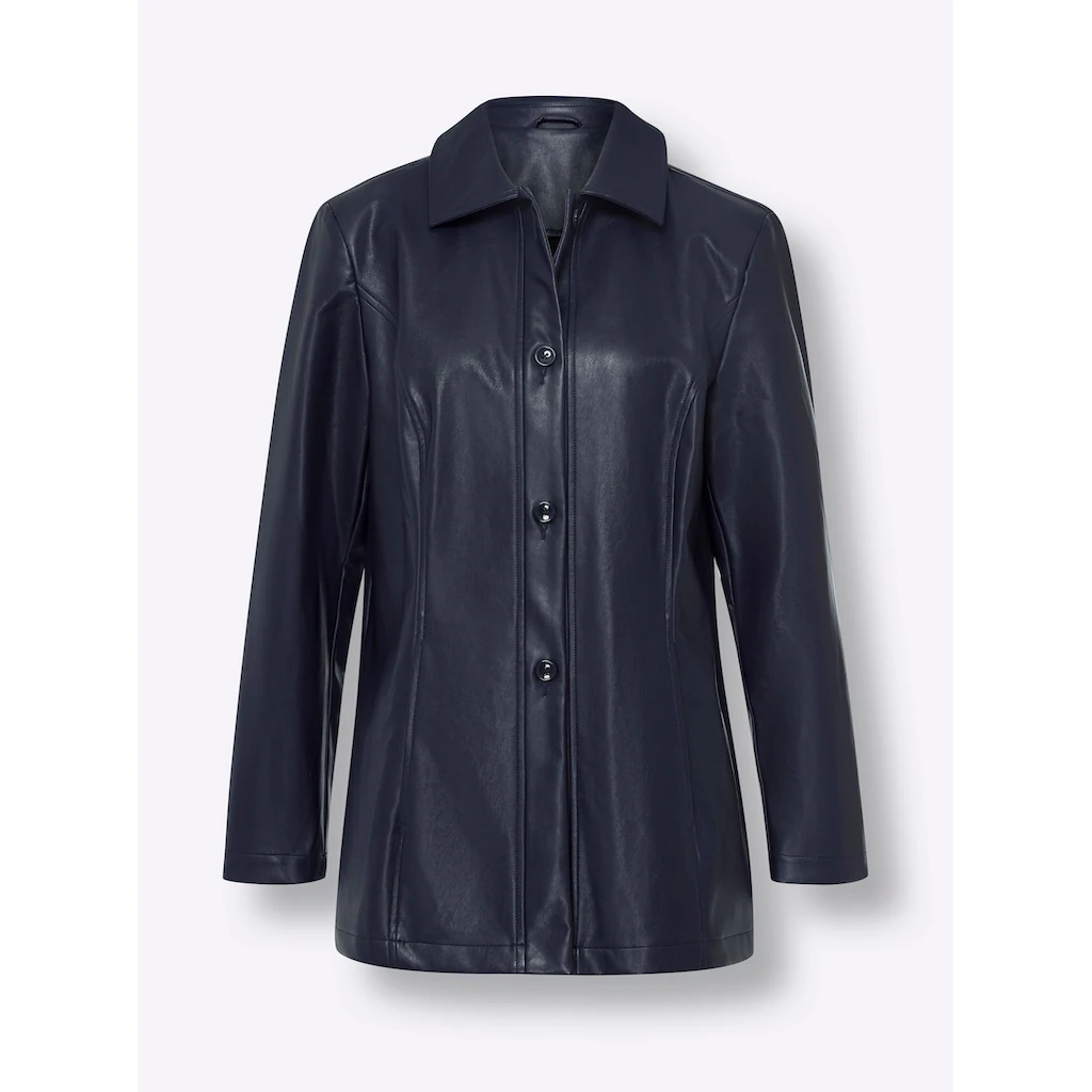 Classic Basics Lederimitatjacke Ohne Kapuze