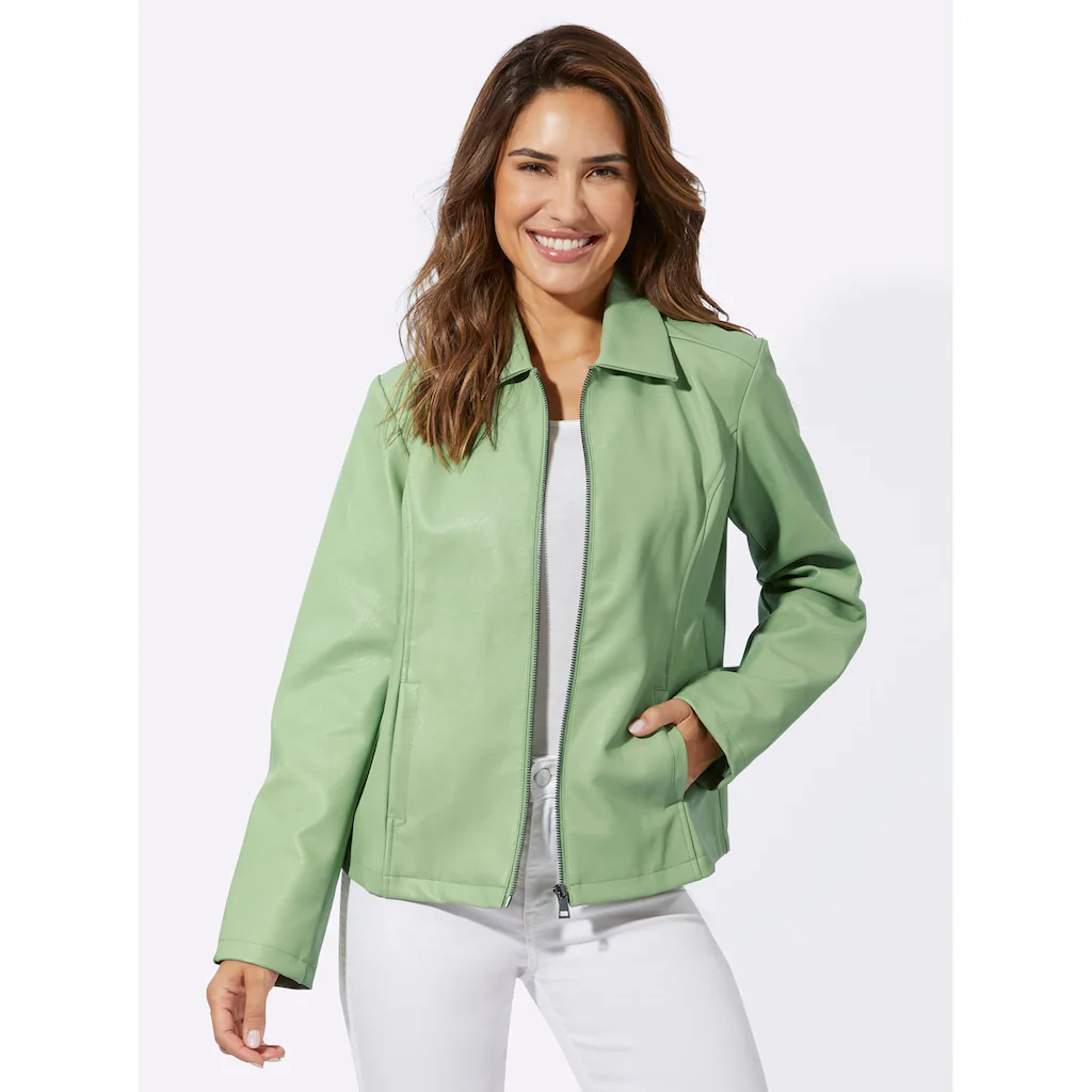 Classic Basics Lederimitatjacke Ohne Kapuze