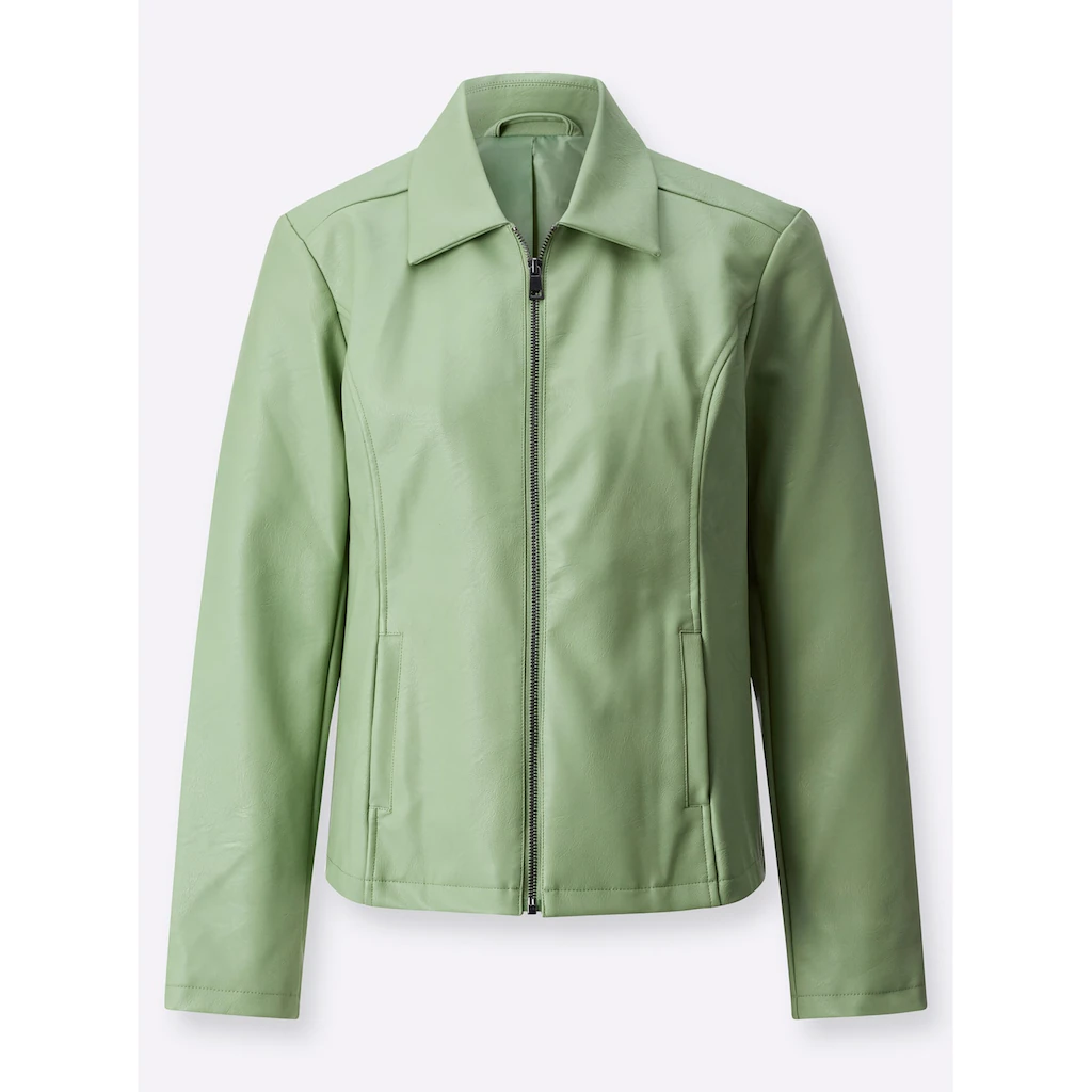 Classic Basics Lederimitatjacke Ohne Kapuze