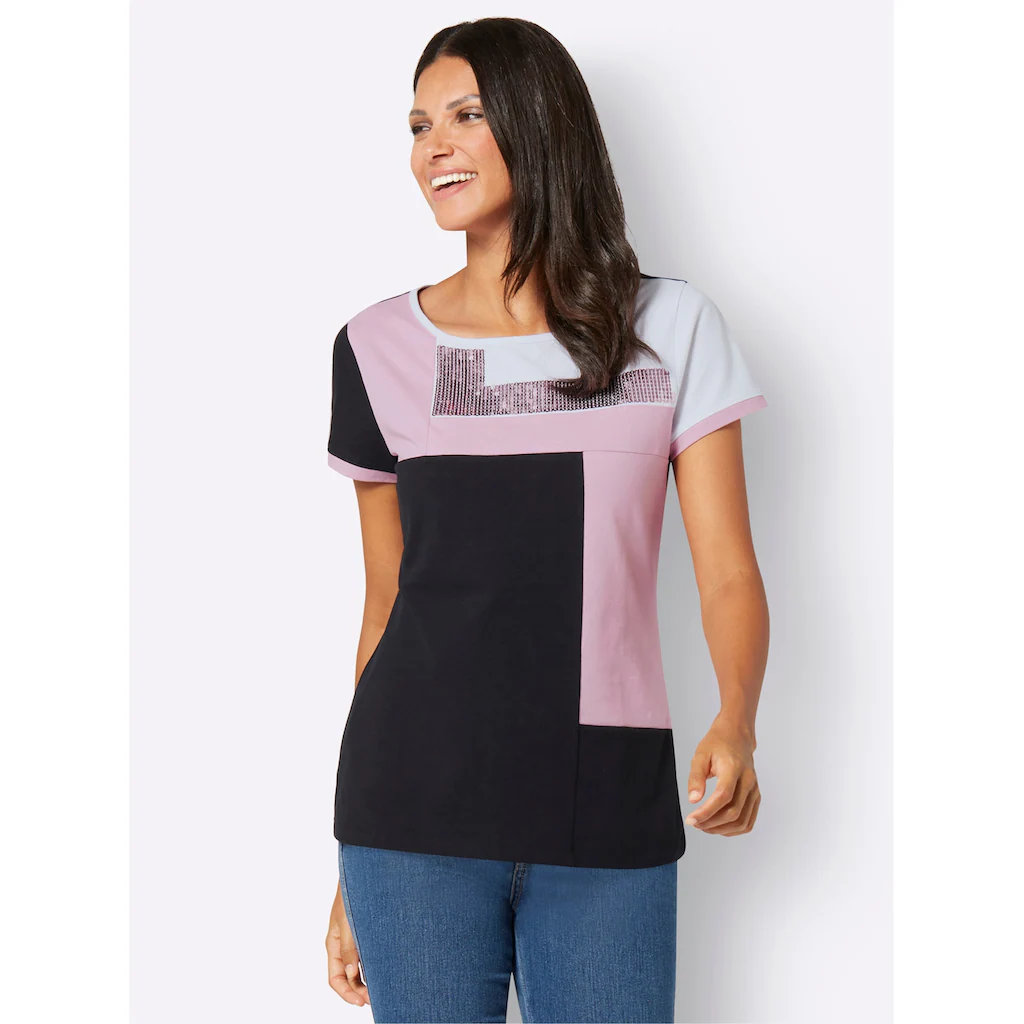 Classic Basics Paillettenshirt »Rundhals-Shirt« (1 Tlg.)