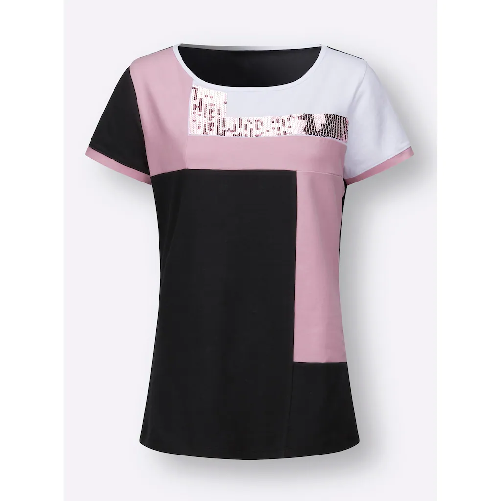 Classic Basics Paillettenshirt »Rundhals-Shirt« (1 Tlg.)