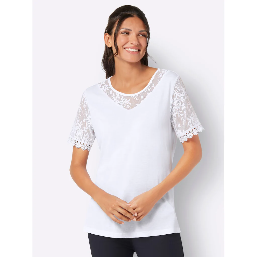 Classic Basics Spitzenshirt »Rundhals-Shirt« (1 Tlg.)