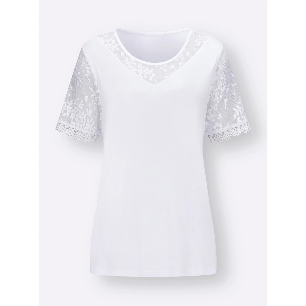 Classic Basics Spitzenshirt »Rundhals-Shirt« (1 Tlg.)