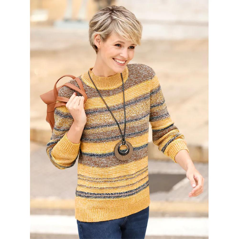 Classic Basics Stehkragenpullover »Langarm-Pullover«