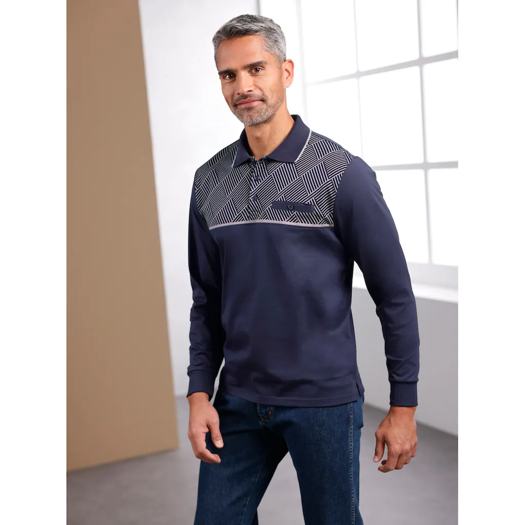 Classic Poloshirt »Langarm-Poloshirt« (1 tlg.)