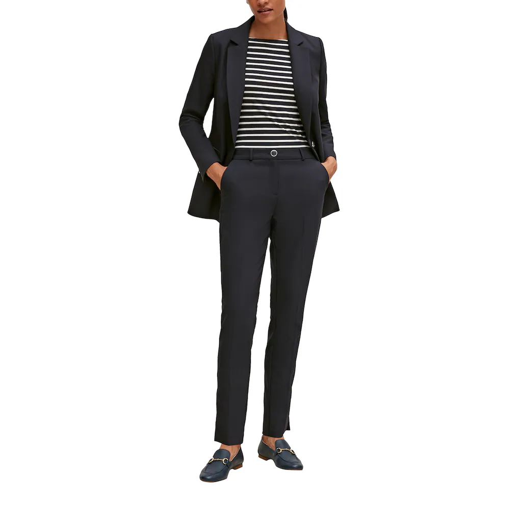 Comma Kurzarmshirt Mit Streifen Und Slim Fit