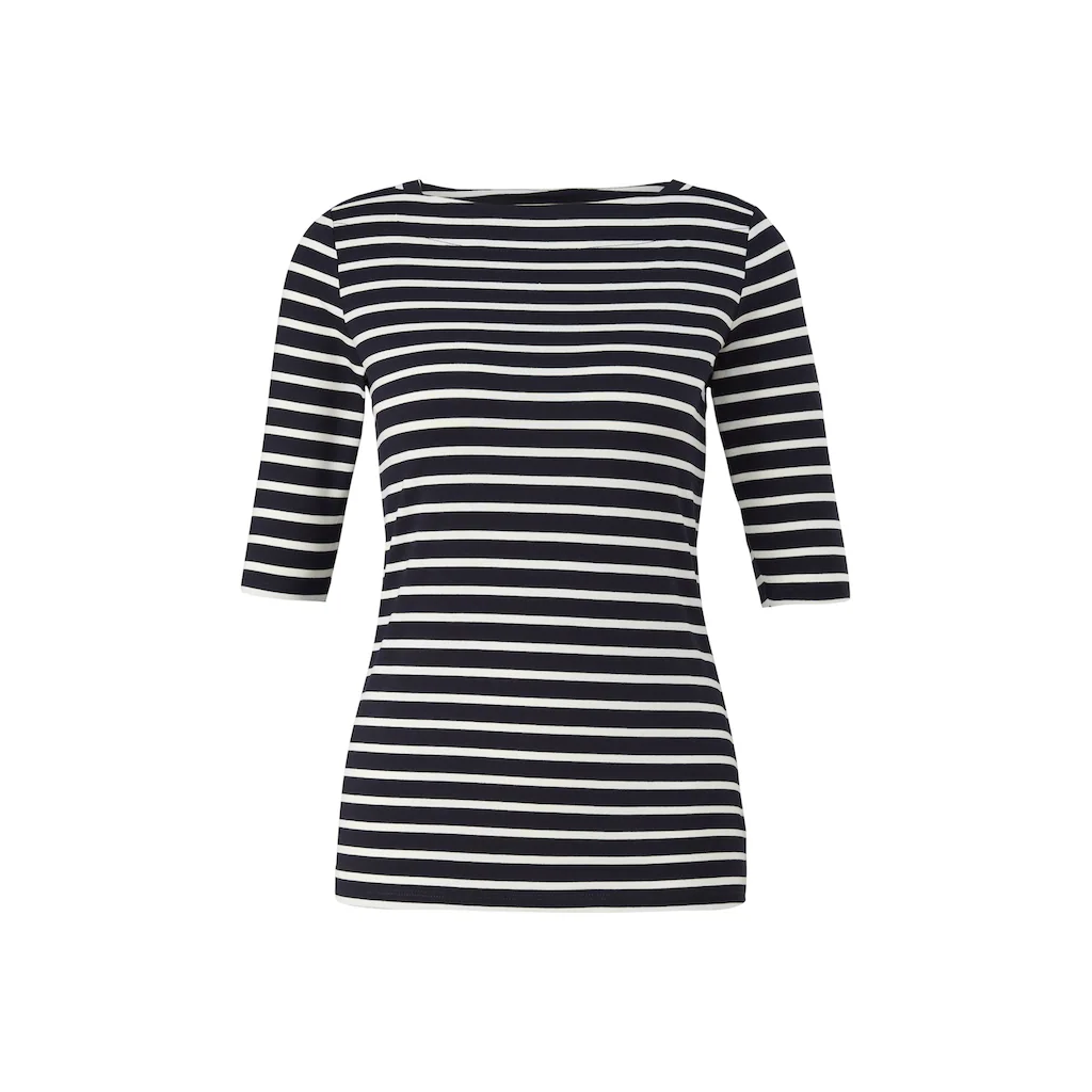 Comma Kurzarmshirt Mit Streifen Und Slim Fit
