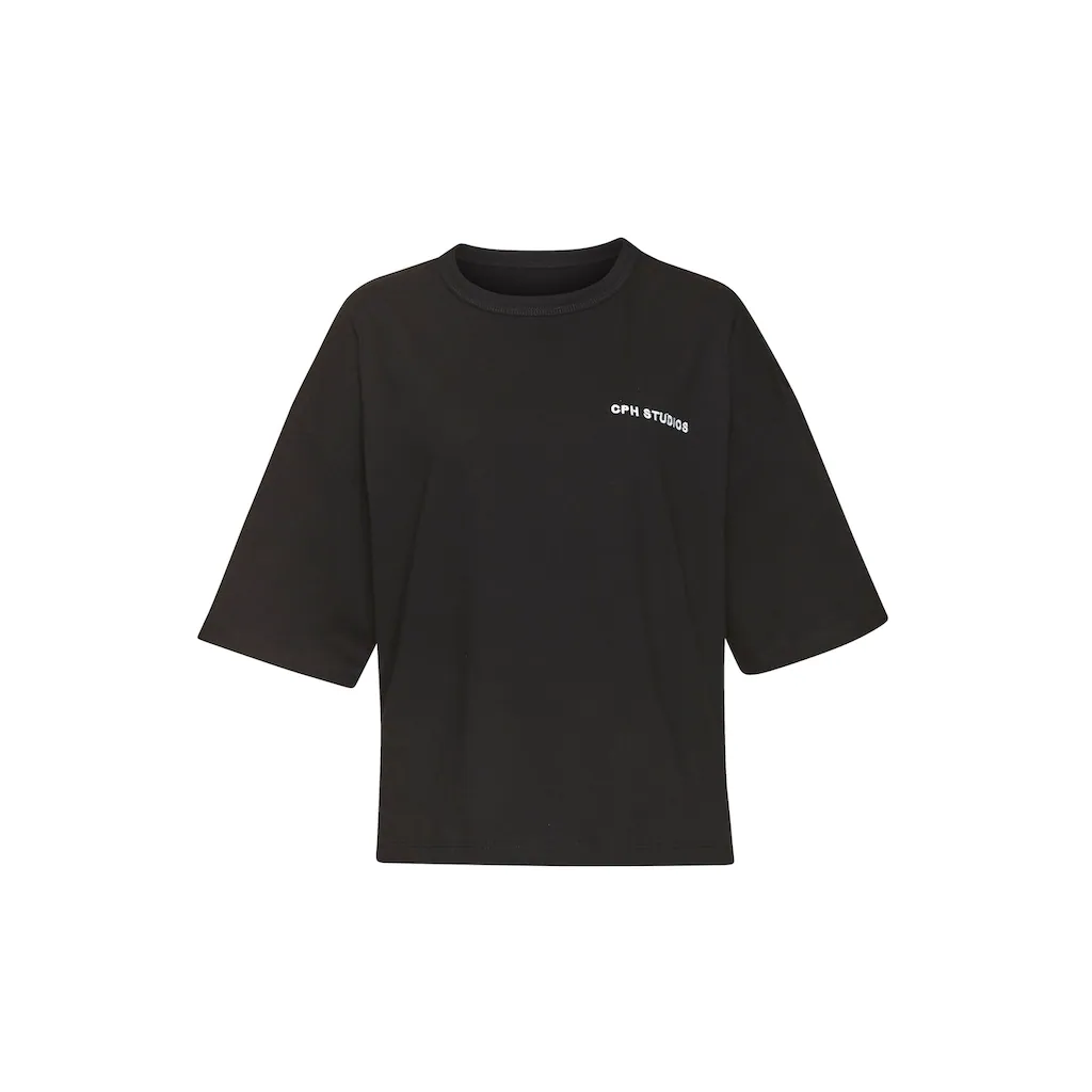 Copenhagen Studios Oversize-Shirt »mit Hochwertiger Logostickerei« Aus Heavy Bio-Baumwoll-Qualität