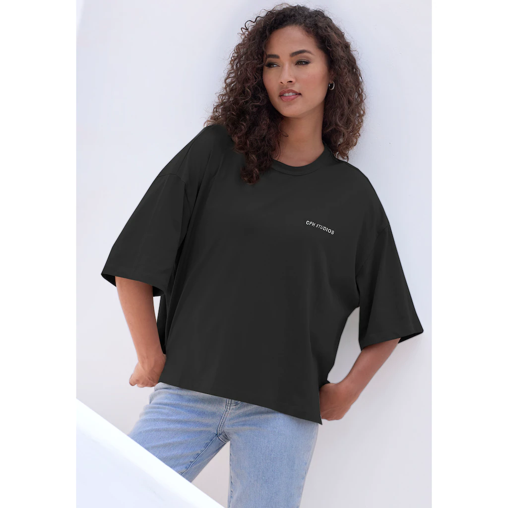 Copenhagen Studios Oversize-Shirt »mit hochwertiger Logostickerei« aus heavy Bio-Baumwoll-Qualität