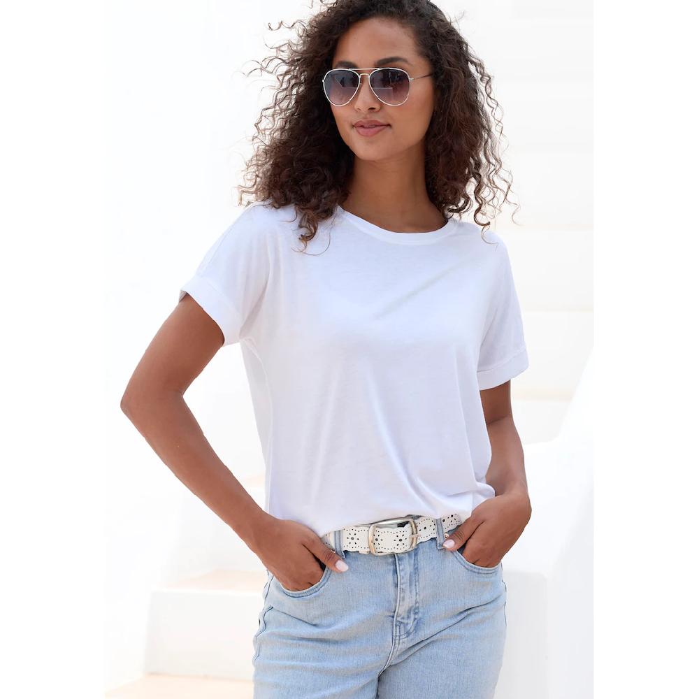 Copenhagen Studios T-Shirt »mit Dezentem Logoprint Hinten« Aus Softer Jersey-Qualität Mit Bio-Baumwolle