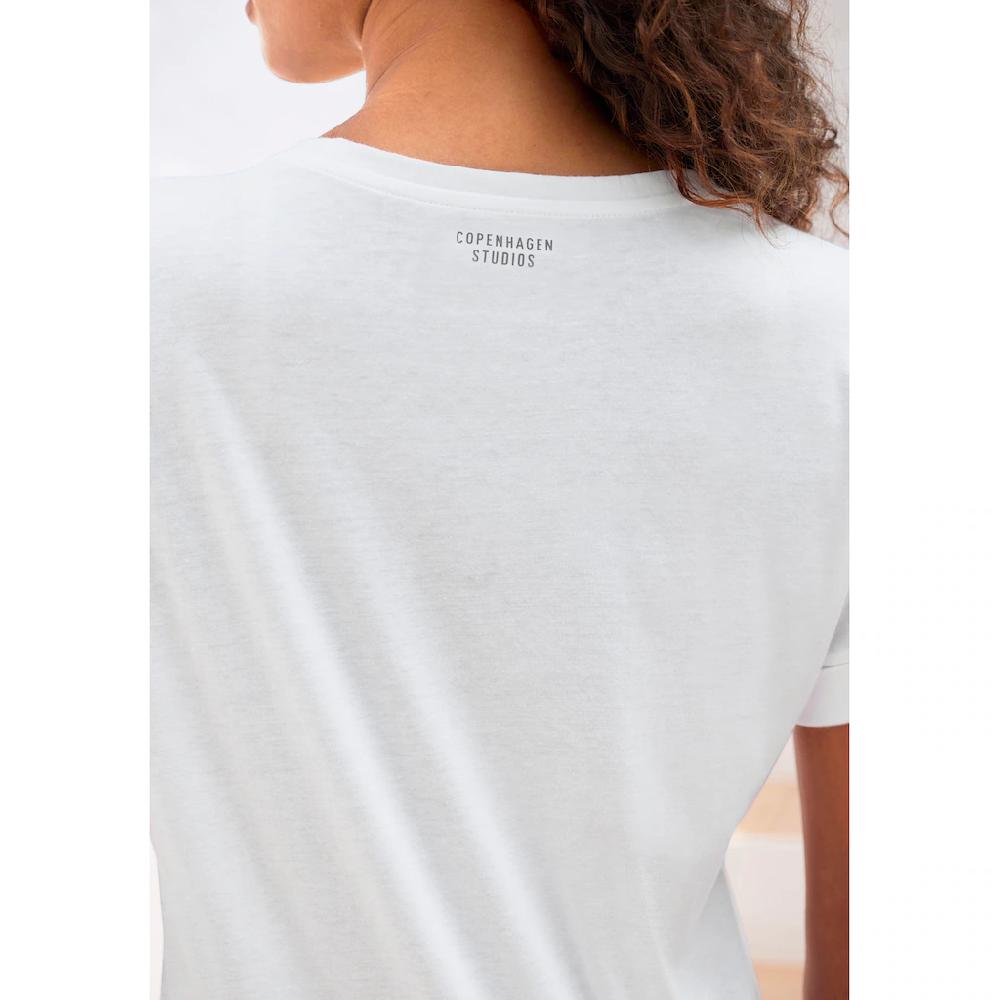Copenhagen Studios T-Shirt »mit Dezentem Logoprint Hinten« Aus Softer Jersey-Qualität Mit Bio-Baumwolle