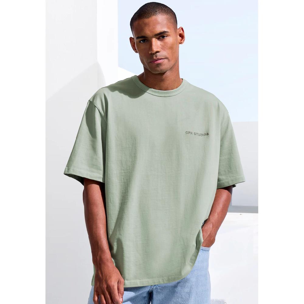 Copenhagen Studios T-Shirt »mit hochwertiger Logostickerei« Loose-fit Oversize-Shirt aus heavy Bio-Baumwoll-Qualität
