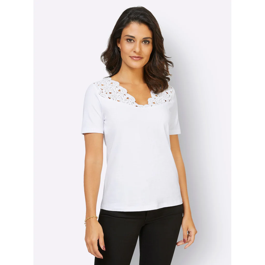 Creation L Spitzenshirt »Modal-Baumwoll-Shirt« (1 Tlg.)