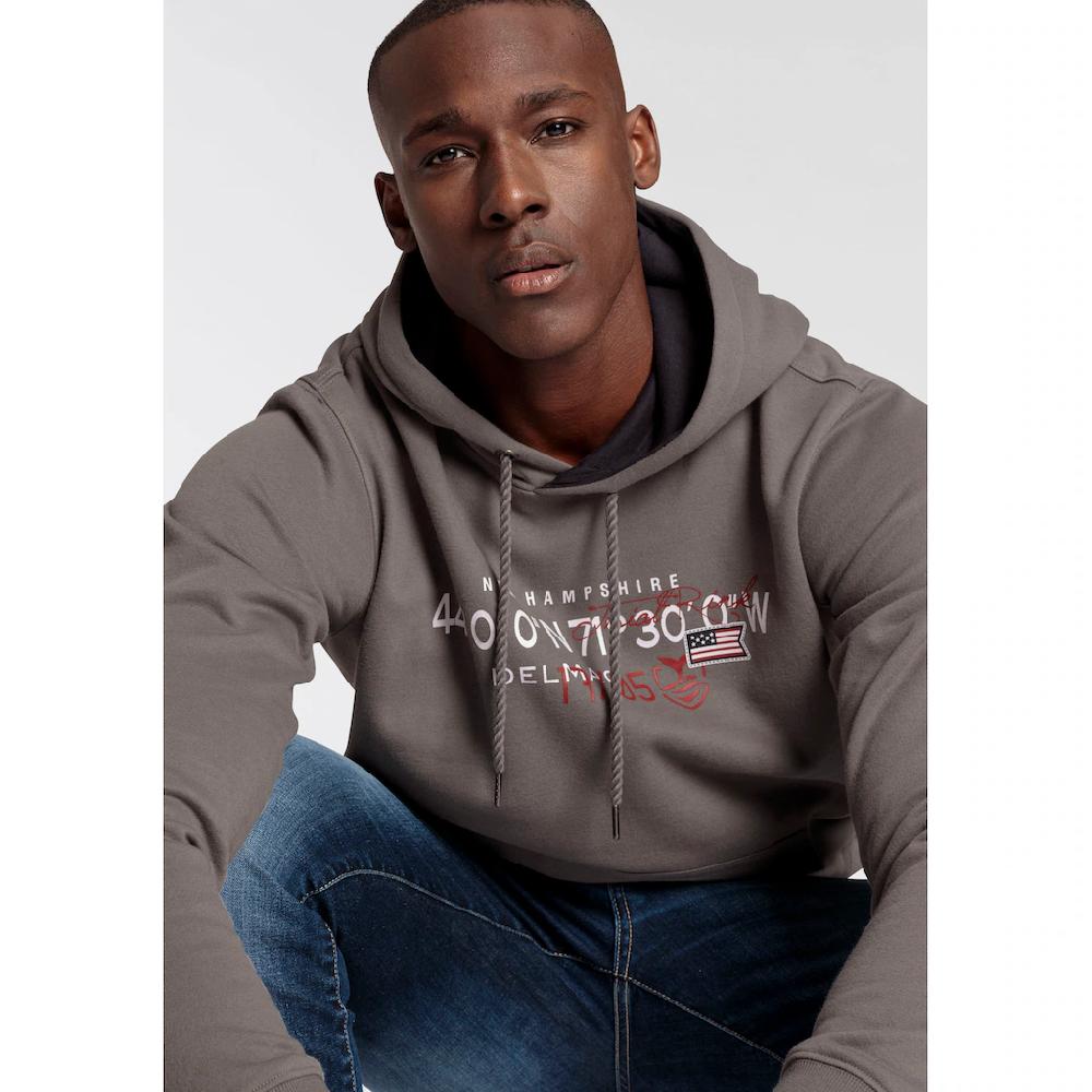 DELMAO Kapuzensweatshirt Langarm Lockere Passform Mit Print Mit Kapuze ▷ Für