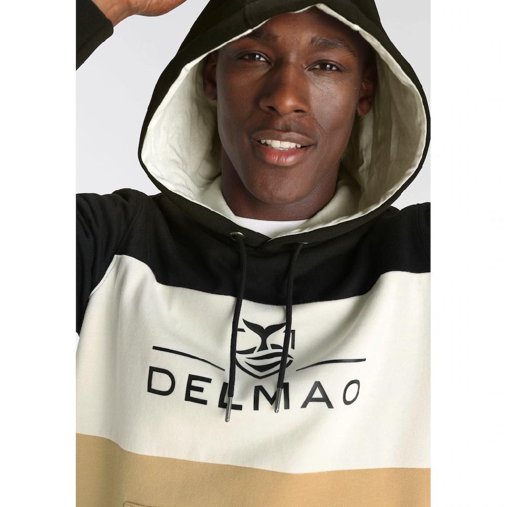 DELMAO Kapuzensweatshirt Langarm Lockere Passform Colourblocking-Optik Mit Kapuze ▷ Bestellen