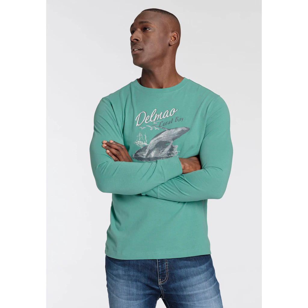 DELMAO Langarmshirt Mit Print ▷ Bestellen