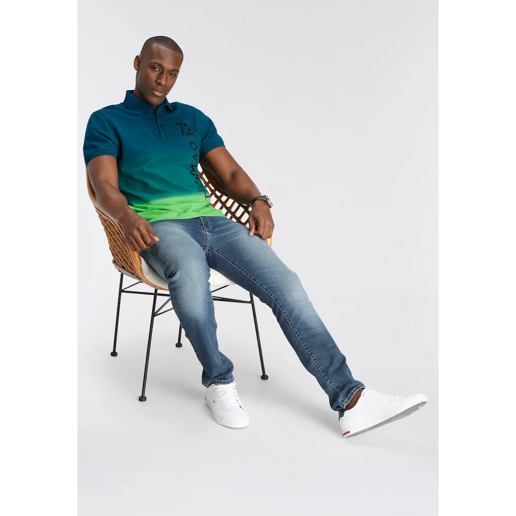 DELMAO Poloshirt Kurzarm lässiger Print Polokragen aus Baumwolle ▷ bestellen