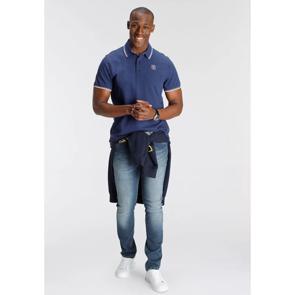 DELMAO Poloshirt Kurzarm Lockere Passform Polokragen Für Tennis Oder Golf ▷ Bestellen