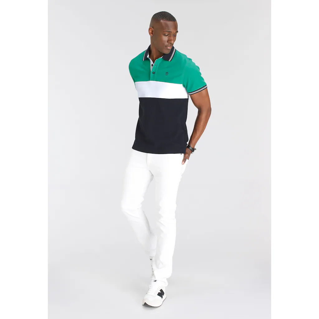 DELMAO Poloshirt Kurzarm Regular Fit Mit Colorblocking-Design ▷ Bestellen