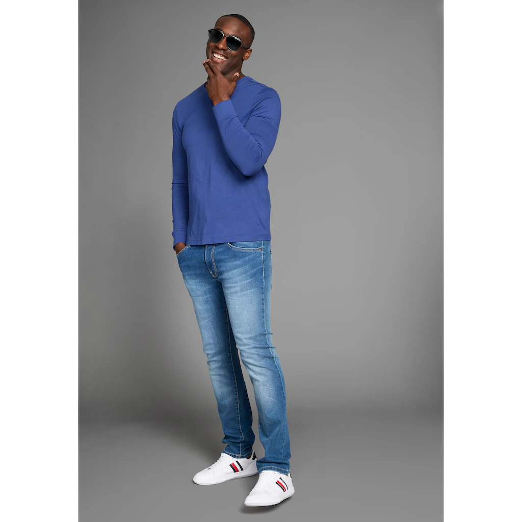 DELMAO Rundhalsshirt Mit Markenlabel ▷ Für