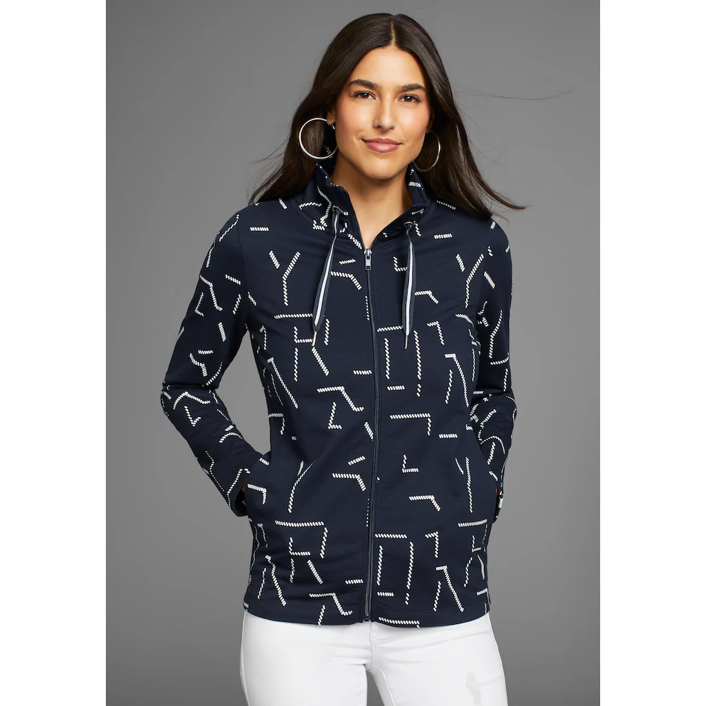 DELMAO Sweatjacke Mit Allover-Print - NEUE KOLLEKTiON