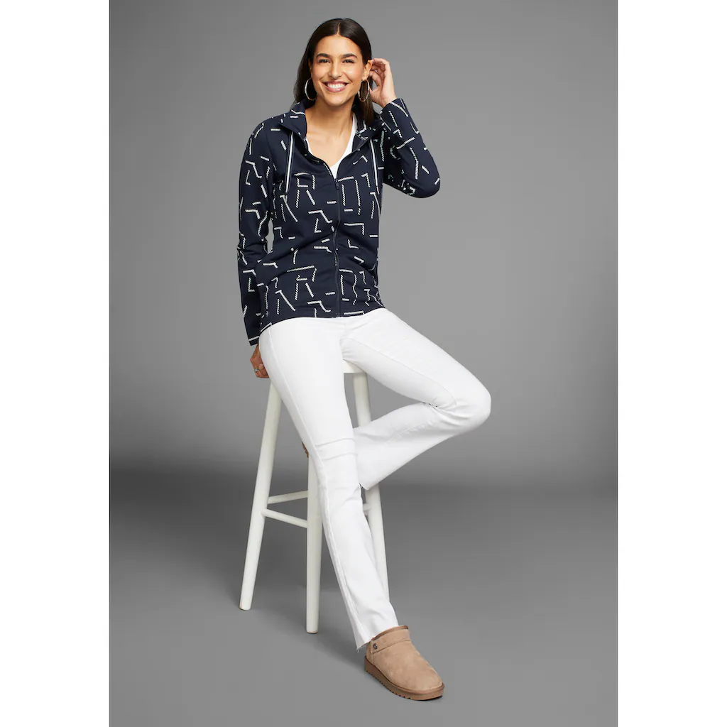 DELMAO Sweatjacke Mit Allover-Print - NEUE KOLLEKTiON