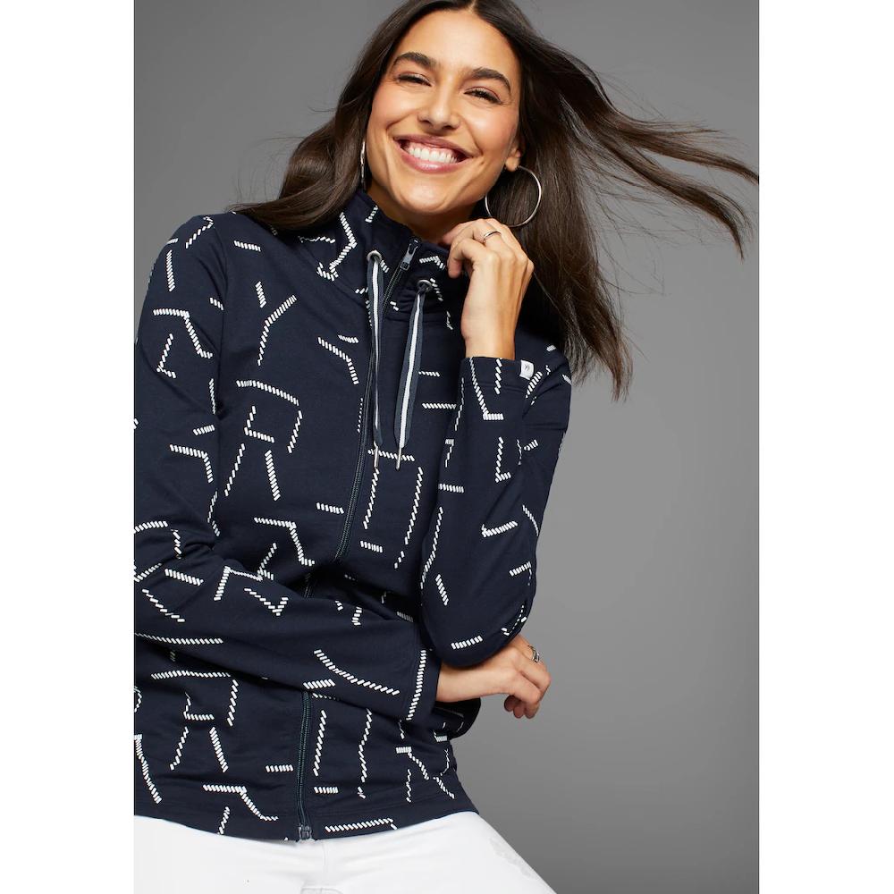 DELMAO Sweatjacke mit Allover-Print - NEUE KOLLEKTiON