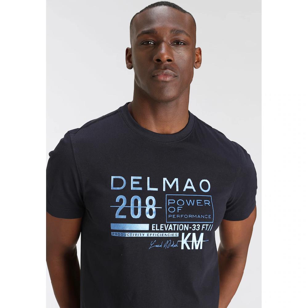DELMAO T-Shirt Kurzarm Bedruckt Rundhals Aus 100% Baumwolle ▷ Kaufen
