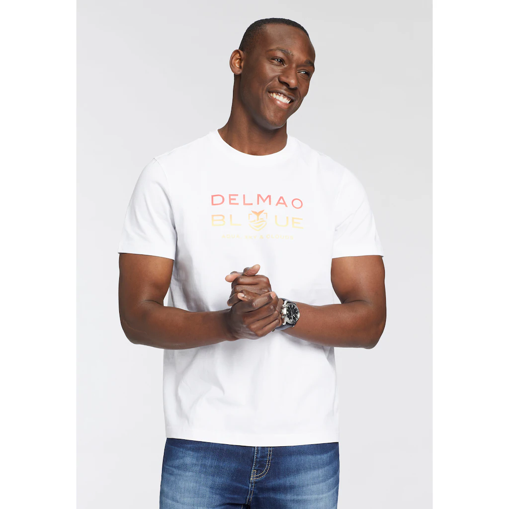 DELMAO T-Shirt Kurzarm Bedruckt Rundhals Aus 100% Baumwolle ▷ Bestellen