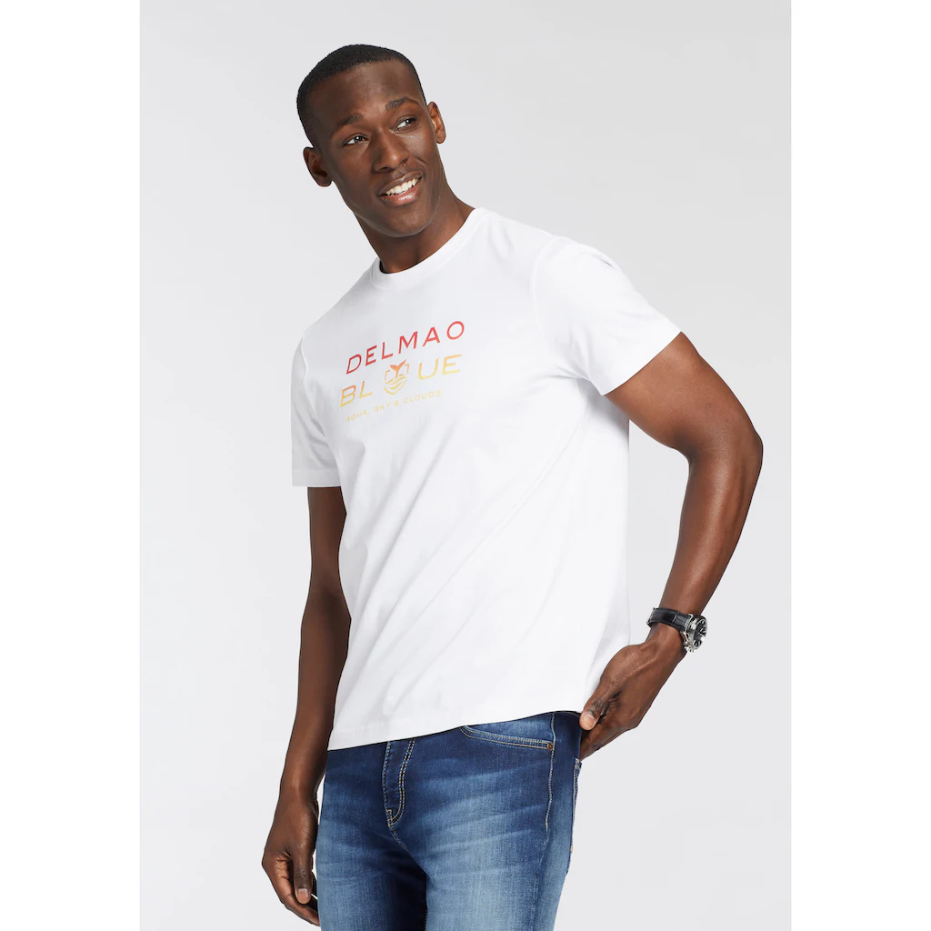 DELMAO T-Shirt Kurzarm bedruckt Rundhals aus 100% Baumwolle ▷ bestellen