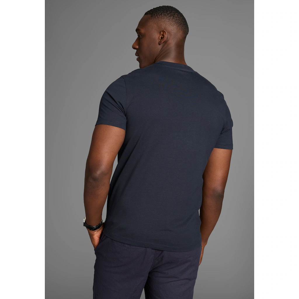 DELMAO T-Shirt Mit Sportlich-maritimen Marken-Schriftzug