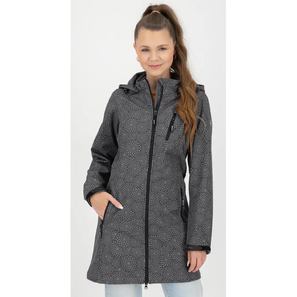 DEPROC Active Softshelljacke »SHELBY LONG« leichter Softshell Kurzmantel mit abnehmbarer Kapuze