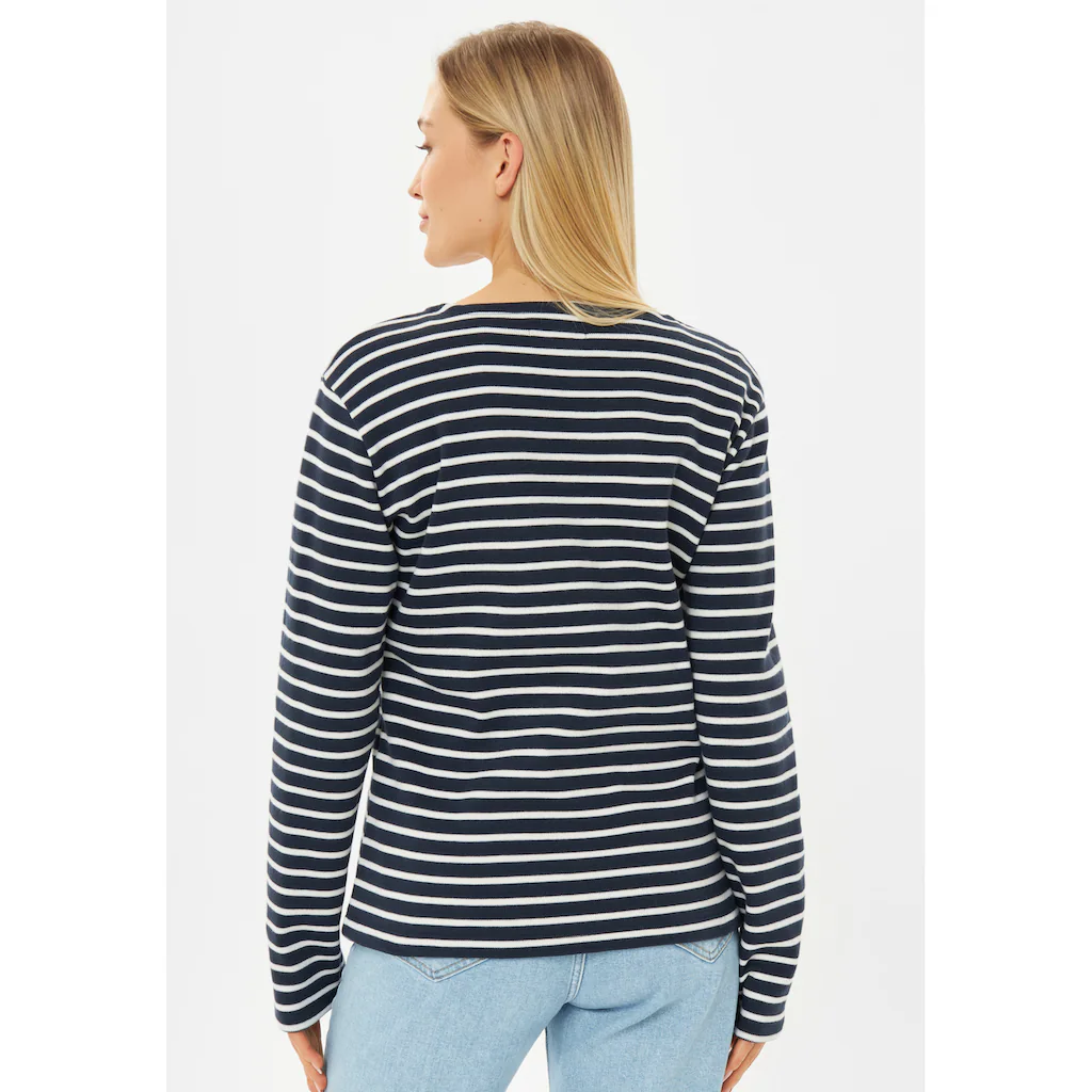 Derbe Langarmshirt »Interstriped« French Terry Gestreift Hochwertiger Stick