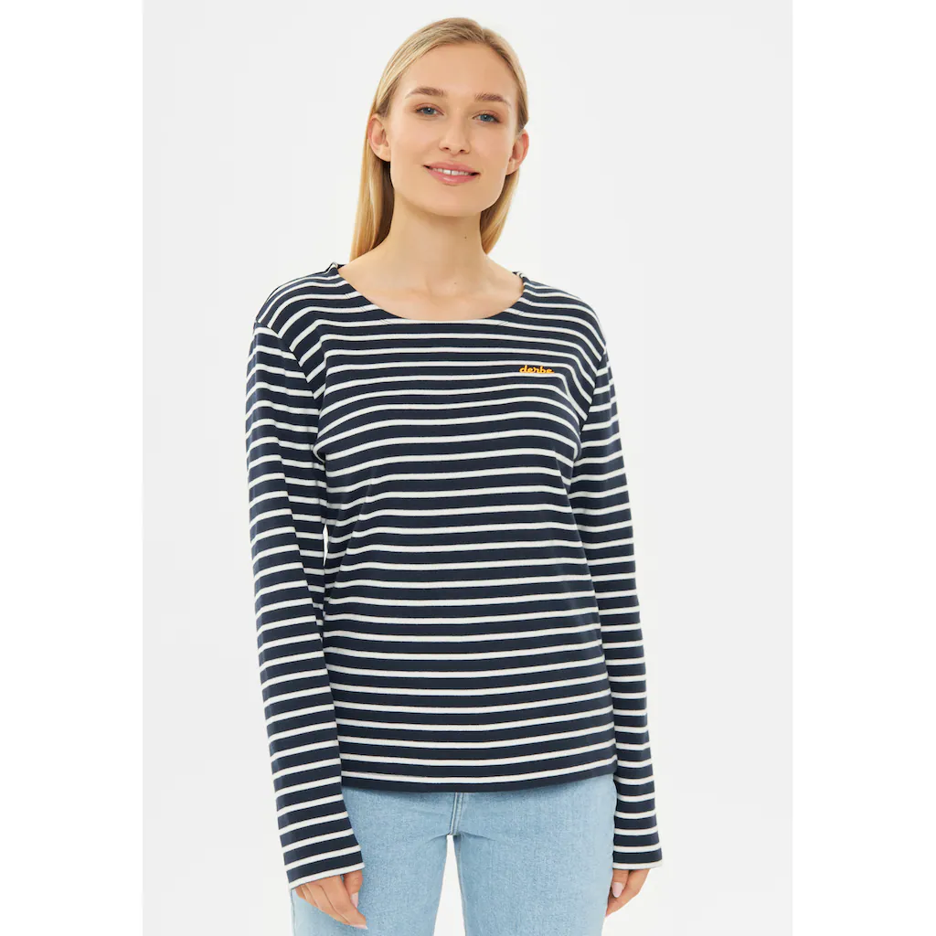 Derbe Langarmshirt »Interstriped« French Terry Gestreift Hochwertiger Stick