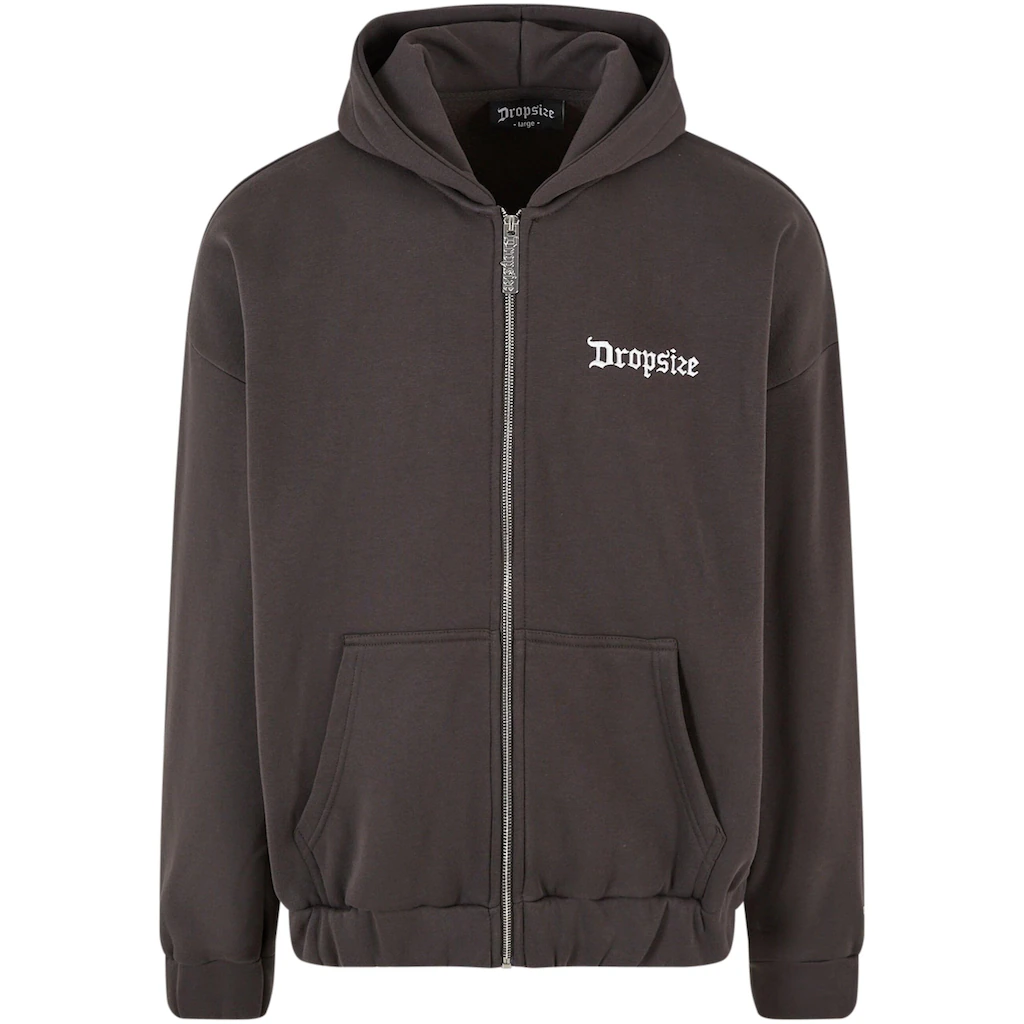Dropsize Sweatjacke »Dropsize Herren Super Heavy Oversize Blank Zip Hoodie« ▷ kaufen