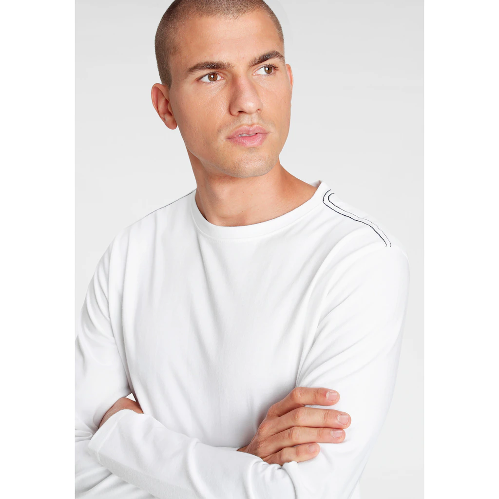 Eastwind Langarmshirt (3er-Pack) Langarm Basic-Stil Rundhals-Ausschnitt Aus 100% Baumwolle