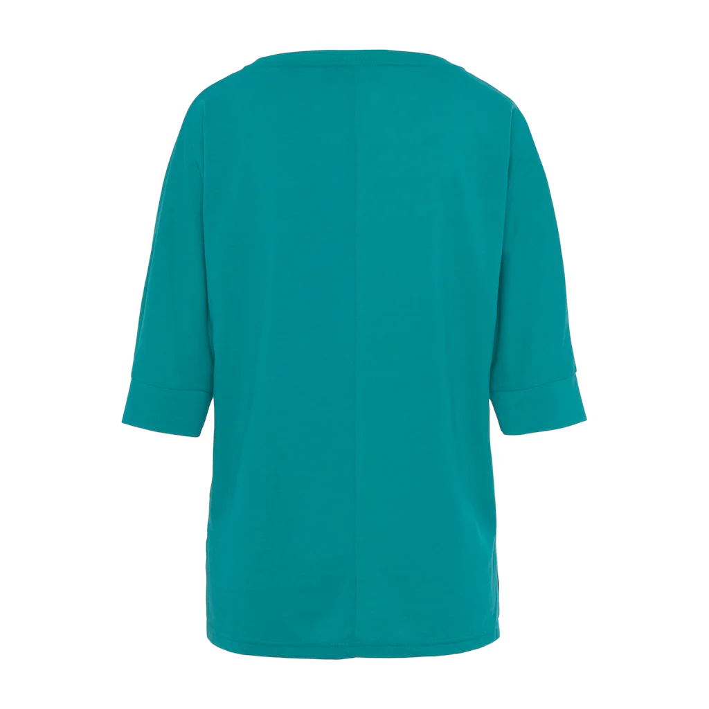 Elbsand 3/4-Arm-Shirt Mit Logodruck Baumwoll-Mix Lockere Passform